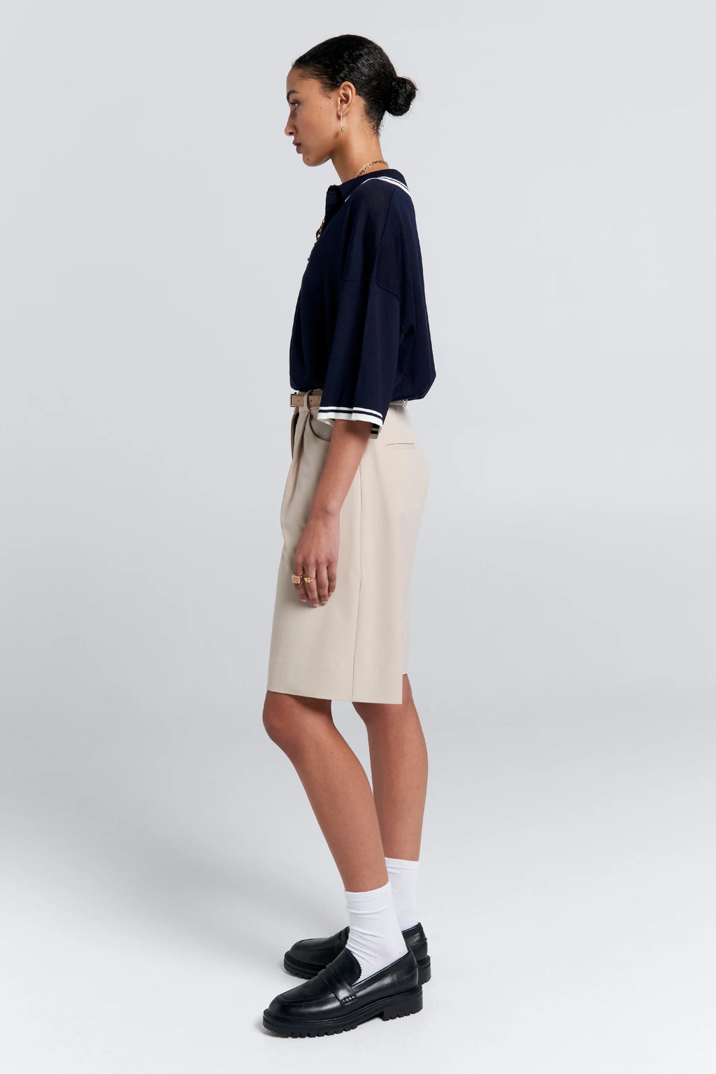 KAREN WALKER BERMUDA SHORTS-SAND
