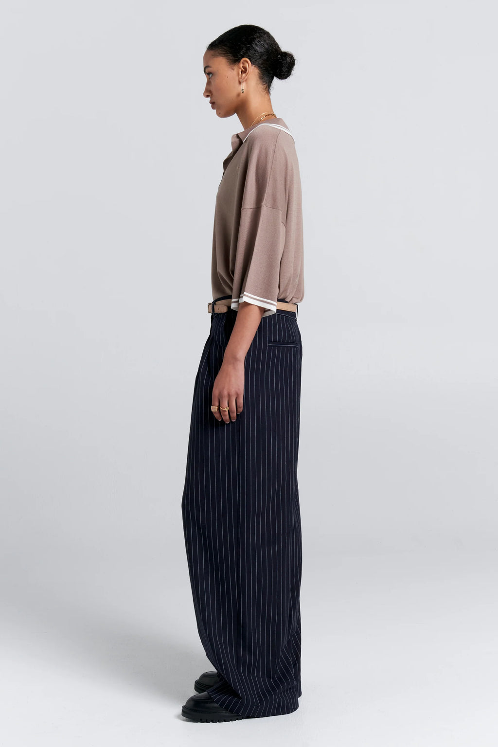 KAREN WALKER WALKER TROUSER-NAVY