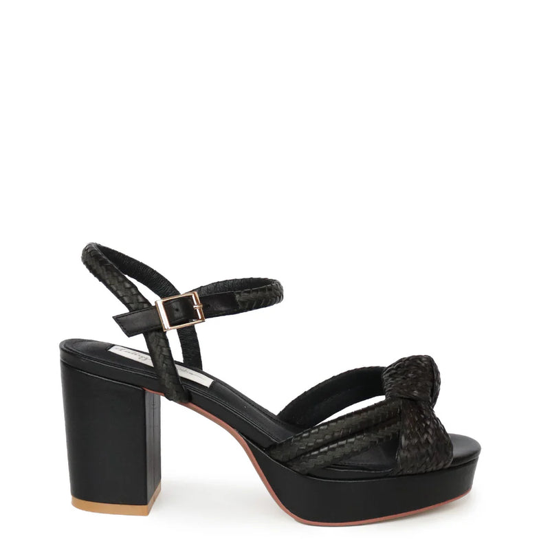 MISS WILSON HELLER HEEL-BLACK CALF