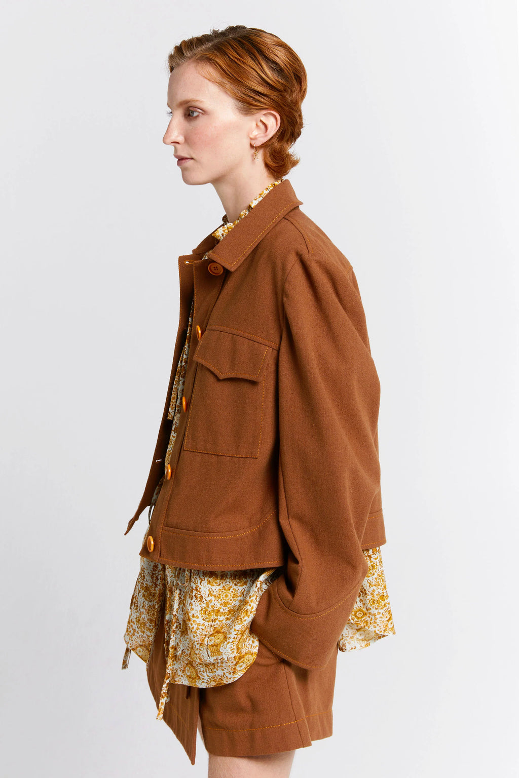 KAREN WALKER ANTIQUARIAN JACKET-CHESTNUT