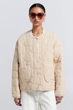 KAREN WALKER QUILTED DRIFT JACKET-NATURAL