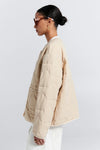 KAREN WALKER QUILTED DRIFT JACKET-NATURAL