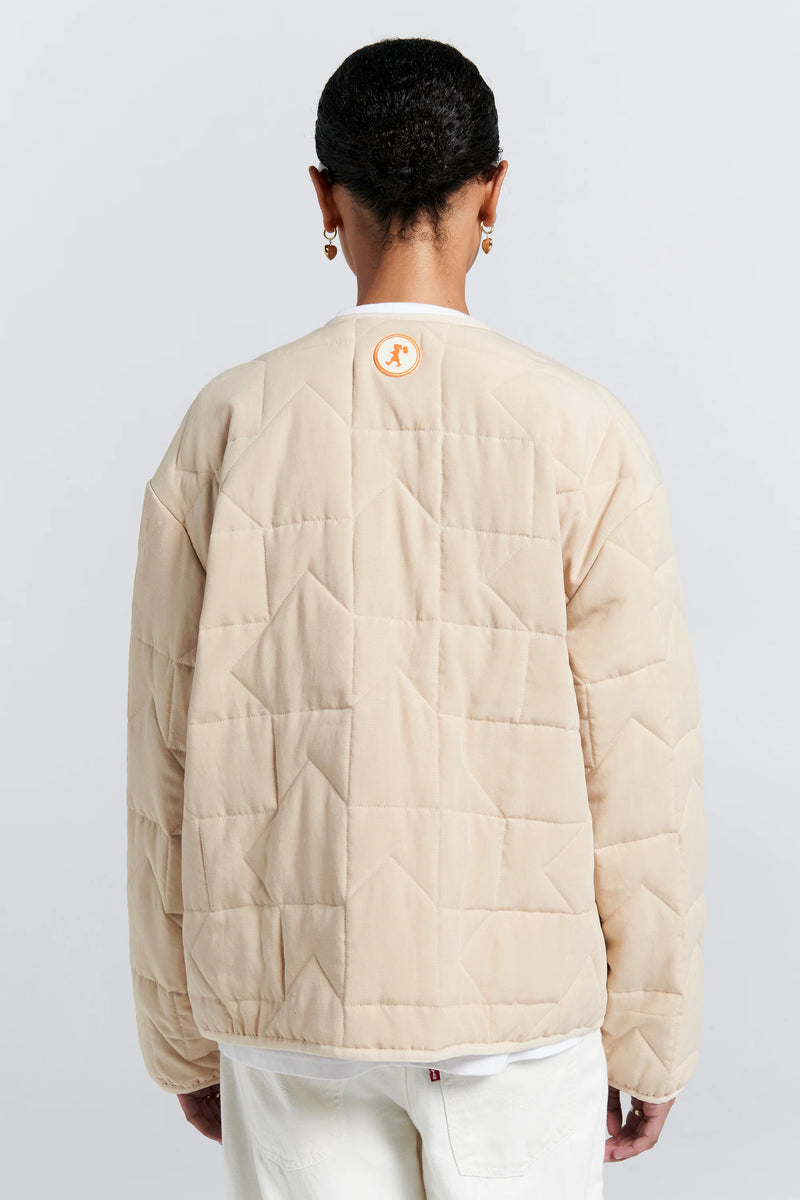 KAREN WALKER QUILTED DRIFT JACKET-NATURAL