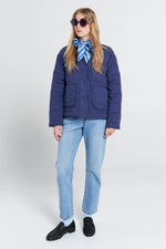KAREN WALKER QUILTED DRIFT JACKET-NAVY