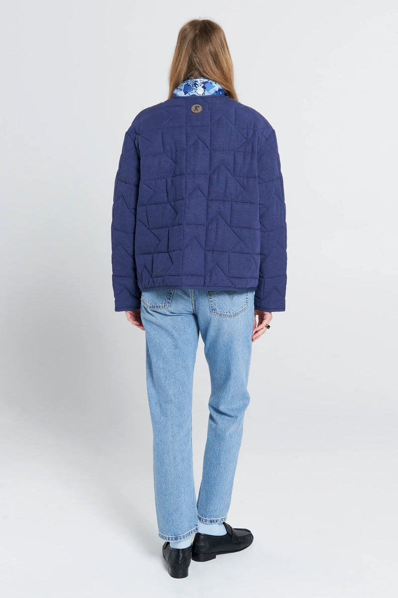 KAREN WALKER QUILTED DRIFT JACKET-NAVY