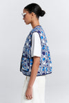 KAREN WALKER QUILTED DRIFT VEST-BLUE MULTI