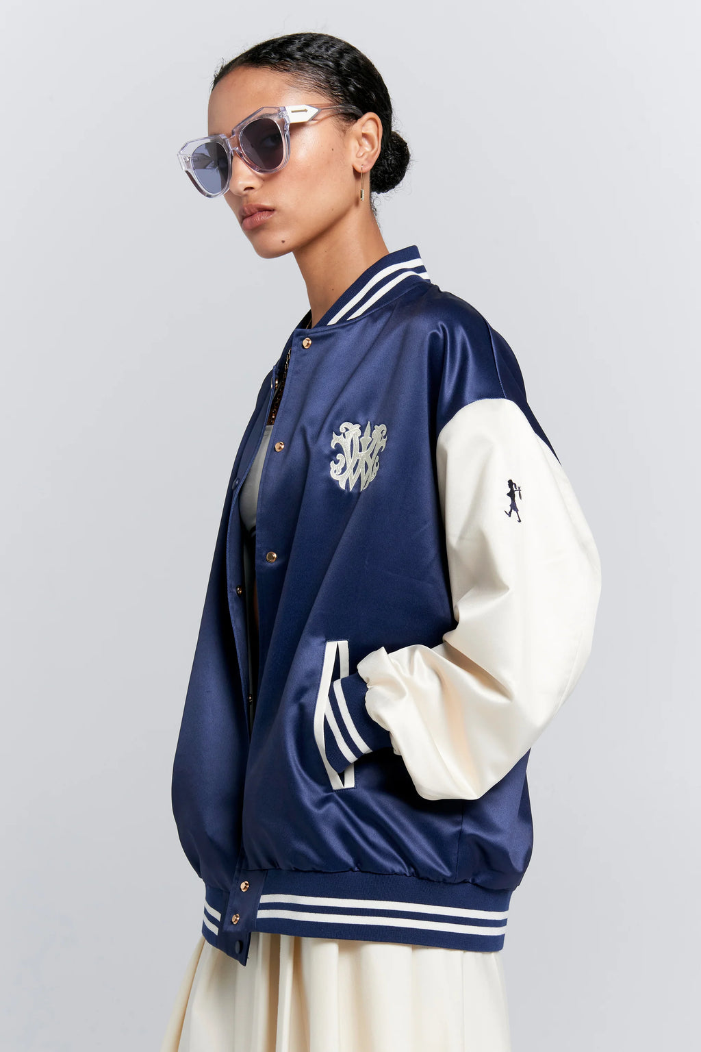KAREN WALKER RUNAWAY VARSITY JACKET