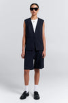 KAREN WALKER IVY WAISTCOAT-NAVY