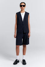 KAREN WALKER IVY WAISTCOAT-NAVY