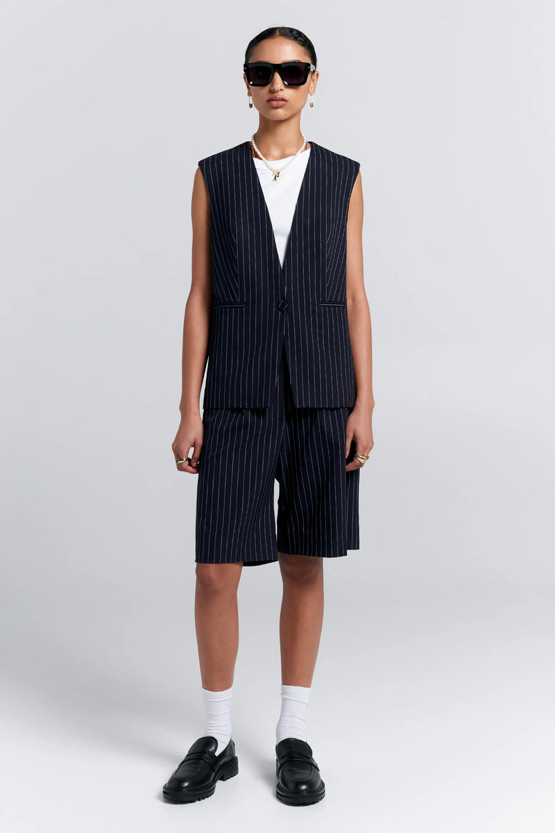 KAREN WALKER IVY WAISTCOAT-NAVY