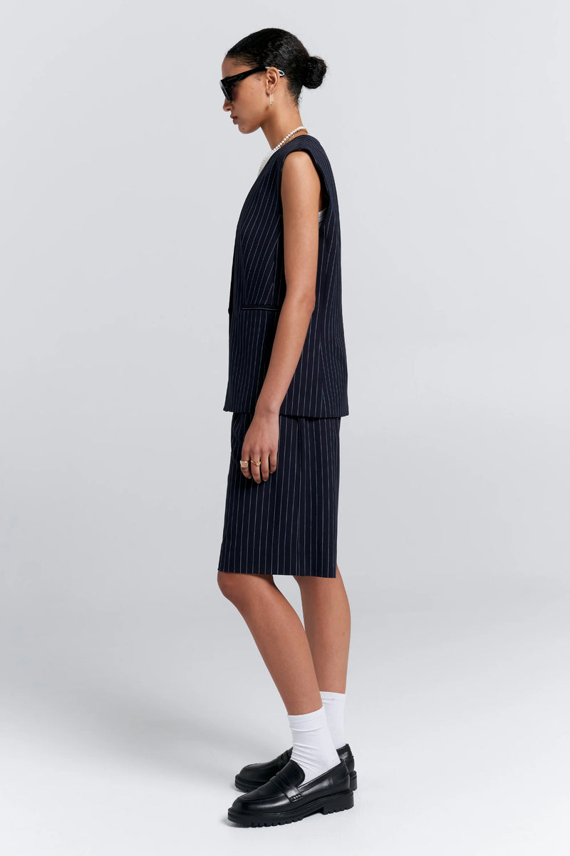 KAREN WALKER IVY WAISTCOAT-NAVY