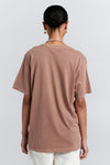 KAREN WALKER EMBROIDERED RUNAWAY GIRL CLASSIC T-SHIRT/TAUPE