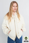 KAREN WALKER RUNAWAY GIRL CROPPED OVERSIZED HOODIE-ECRU