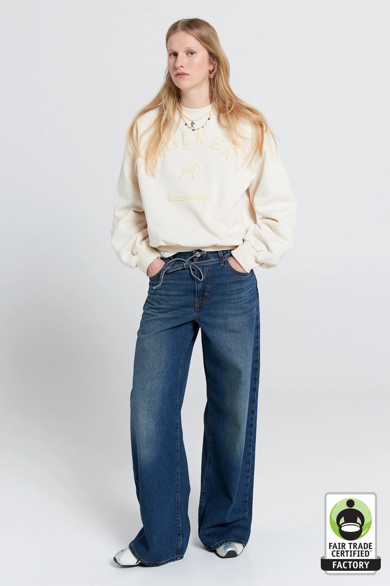 KAREN WALKER CREWNECK SWEATSHIRT-ECRU