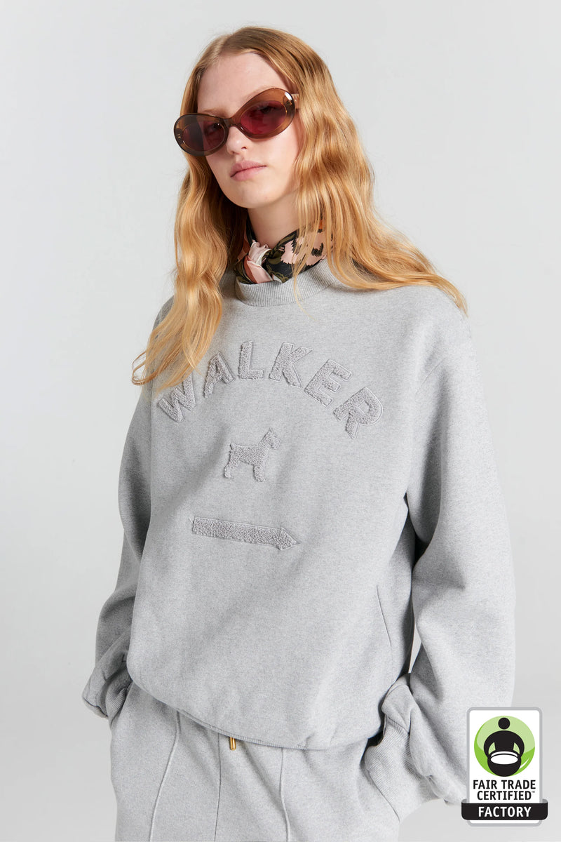 KAREN WALKER CREWNECK SWEATSHIRT-GREY