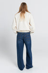 KAREN WALKER CREWNECK SWEATSHIRT-ECRU