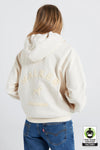 KAREN WALKER CROPPED OVERSIZED HOODIE-ECRU