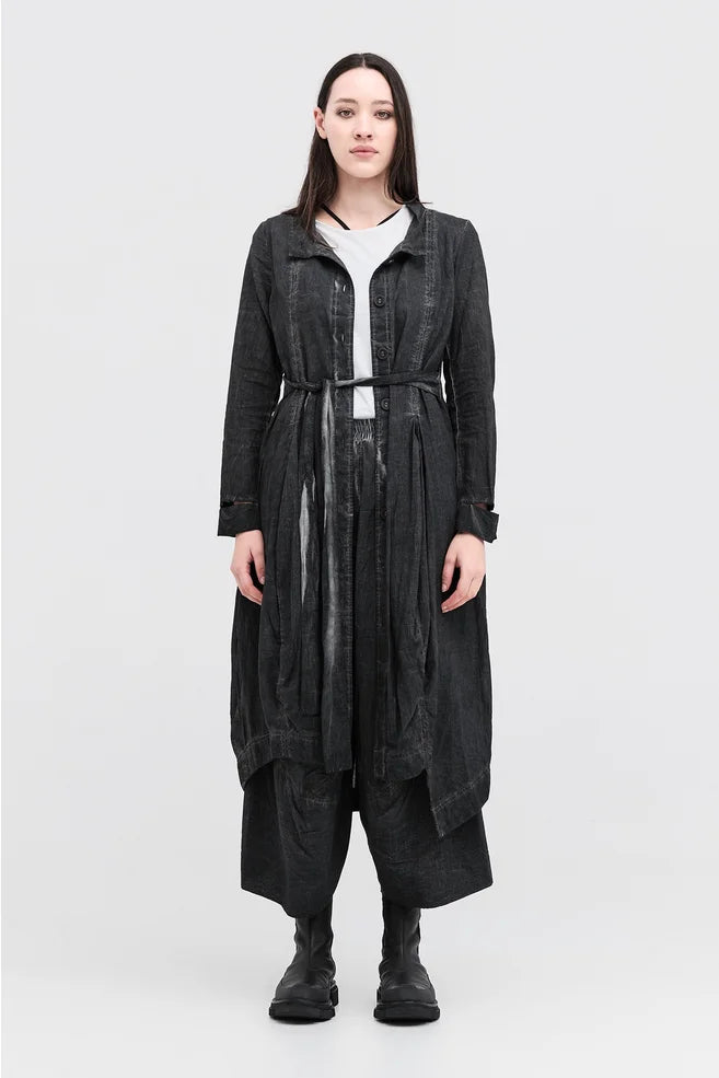 TAYLOR DIFFUSED SCOPE COAT-BLACKENED GREY