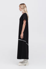 TAYLOR WAVE DRESS-BLACK/IVORY