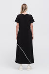 TAYLOR WAVE DRESS-BLACK/IVORY