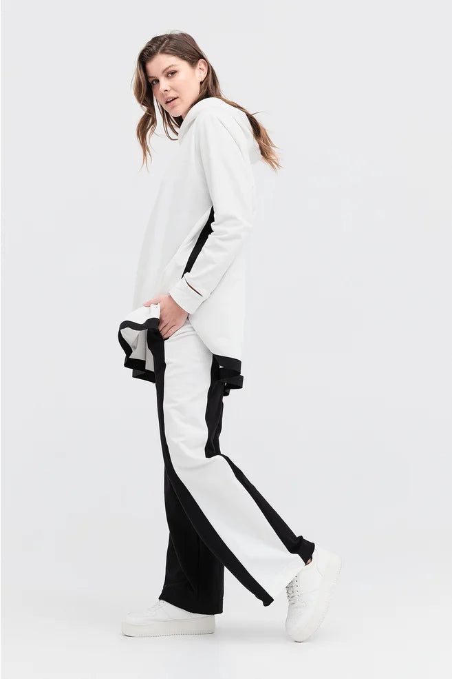 TAYLOR REVERSED CHUTE PANT-BLACK/IVORY