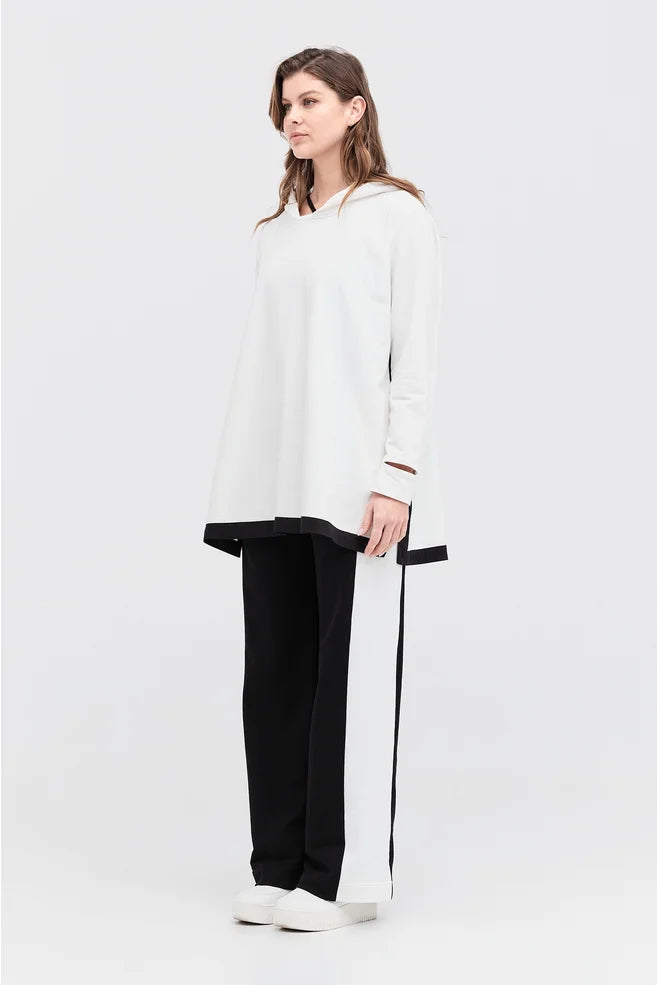 TAYLOR REVERSED CHUTE PANT-BLACK/IVORY