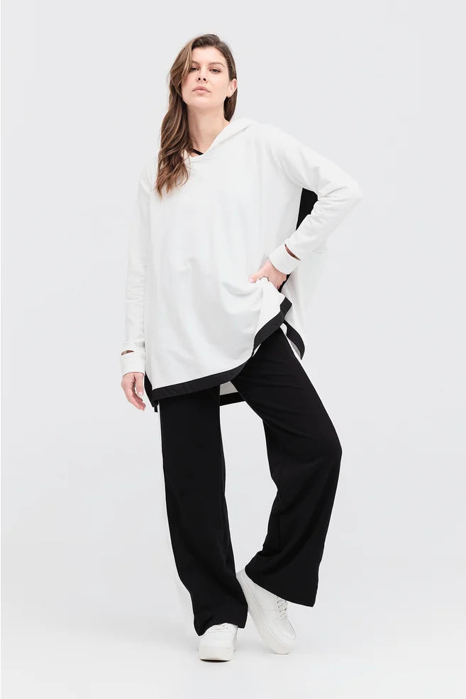 TAYLOR REVERSED CHUTE PANT-BLACK/IVORY