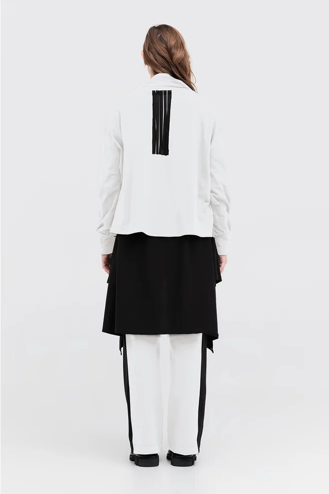 TAYLOR STRIP BRINK SWEATER-BLACK/IVORY