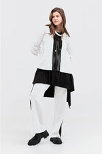 TAYLOR STRIP BRINK SWEATER-BLACK/IVORY