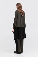 TAYLOR STRIP BRINK SWEATER-TARMAC/BLACK