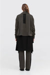 TAYLOR STRIP BRINK SWEATER-TARMAC/BLACK