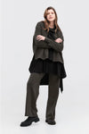 TAYLOR STRIP BRINK SWEATER-TARMAC/BLACK