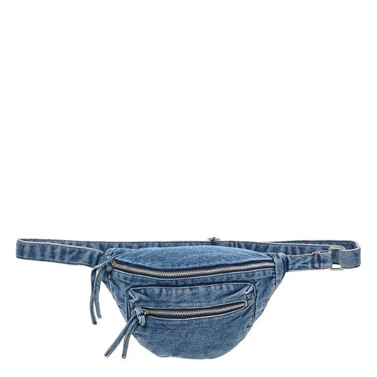 LOLLYS LAUNDRY HOLLY BELT BAG-WASHED DENIM