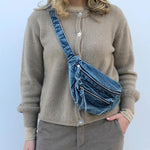 LOLLYS LAUNDRY HOLLY BELT BAG-WASHED DENIM
