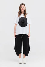 TAYLOR CIRC MODULE TEE-IVORY/BLACK