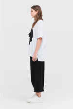 TAYLOR CIRC MODULE TEE-IVORY/BLACK