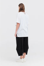 TAYLOR CIRC MODULE TEE-IVORY/BLACK