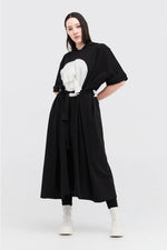 TAYLOR CIRC DRESS-BLACK/IVORY