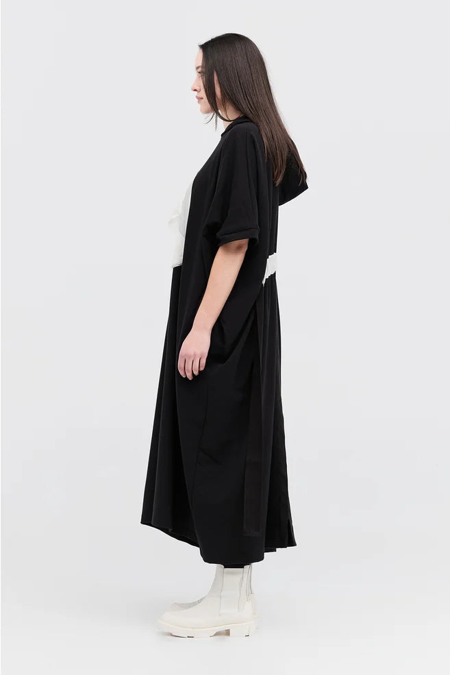 TAYLOR CIRC DRESS-BLACK/IVORY