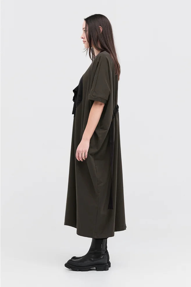 TAYLOR CIRC DRESS-TARMAC/BLACK
