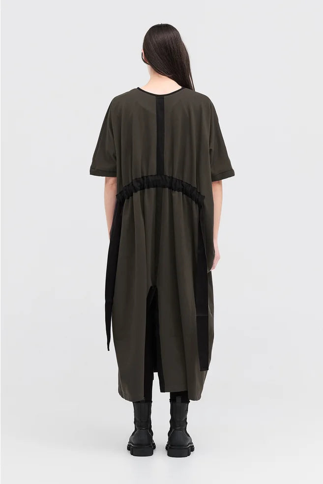 TAYLOR CIRC DRESS-TARMAC/BLACK
