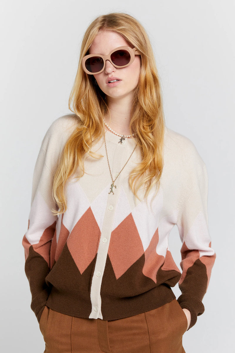 KAREN WALKER POSY CASHMERE CARDIGAN