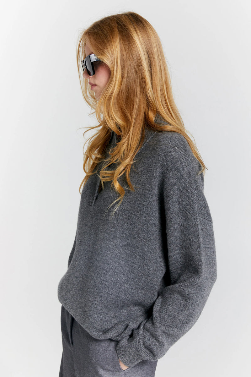 KAREN WALKER COLLARED CASHMERE SWEATER