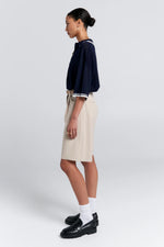 KAREN WALKER RELAX KNIT POLO-NAVY