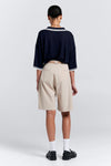 KAREN WALKER RELAX KNIT POLO-NAVY