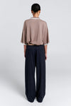 KAREN WALKER RELAX KNIT POLO-TAUPE
