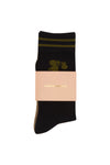 KAREN WALKER RUNAWAY GIRL SOCKS / BLACK-SESAME