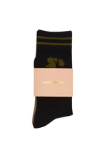 KAREN WALKER RUNAWAY GIRL SOCKS / BLACK-SESAME