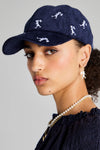 KAREN WALKER RUNAWAY GIRL CAP-NAVY