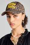 KAREN WALKER RUNAWAY CAP-LEOPARD MULTI